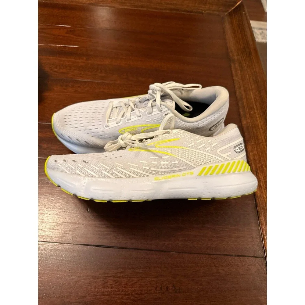 Brooks Glycerin 20 Low White Nightlife 110382 1D 135 Men’s Size 9 Medium D Euro